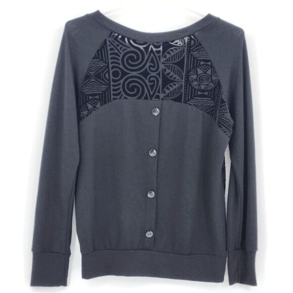 Dulcie Velvet Burnout Blouse Top Womens Size Small Vampire Goth Whimsigoth - Picture 2 of 6